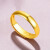 六桂福珠宝 黄金戒指 光面黄金戒指  足金活口可调节指环简约对戒男女款 RH00503.7-3.79g
