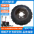 工程轮胎工业机械承重轮电动地牛用橡胶实心轮胎300100橡胶空圈 18*7-8八孔钢圈实心轮胎