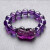 永赫乌拉圭紫水晶貔貅手链 财富紫色皮丘手串 吉祥物饰品男女款送礼物 双貔貅-珠子直径8mm -秀气女款