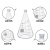 磨口三角烧瓶具标口三角瓶标准磨口锥形瓶三角摇瓶19%2324%2329%2 50ml/19%23