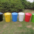 工业果皮箱小区铁皮桶垃圾桶带盖64L超大号大堂彩色户外环卫100L 64L绿色