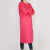 久匀 长袖围裙防水防油耐酸碱加厚反穿罩衣工作服 玫红色中号120x125cm