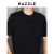 RAZZLE 男装黑色24年夏新款时尚日常短袖T恤 黑色 180/96A