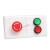86型暗装按钮开关控制盒紧急停止启动风机电梯远程控制面板按钮盒 两位自复钮(304不锈钢面板) 绿红带灯(灯压备注)不含底盒