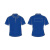 collarshow 企业定制有领短袖POLO 衫工作服印字logo短袖刺绣袖扣反光月牙条蓝色 M