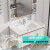 约龙（YUELONG）太空铝小户型浴室柜组合陶瓷一体洗手盆卫生间洗脸盆柜洗漱池台盆 50cm陶瓷盆柜+镜柜