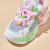 牧童女童运动鞋2024夏季新款儿童库洛米亮灯单网鞋女孩透气网面跑步鞋 粉色 37码