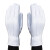 者也 三筋棉手套 1双 白色冬季加绒厚保暖防寒礼仪手套 L码