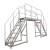 铝合金流水线过梯跨线梯工业双侧爬梯可移动平台梯子加厚防滑定制 净高1000净宽700A款