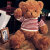 艾乐芙 复古泰迪熊公仔毛绒玩具抱熊布娃娃女生朋友抱枕生日情人节礼物 小熊黑色卫衣 80厘米