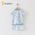 童泰夏季3-24月婴儿男女对开套装T22J0535 蓝色 66cm