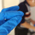 一次性手套蓝色丁腈乳胶橡胶耐磨防滑丁晴检查防护专用 无粉 蓝色 S