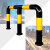 金能电力安全工器具专家门型杆防撞柱门型单层黑黄相间黑色喷漆黄色加反光条高度500直径80长度1500