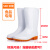 润宏工品 橡胶大码白色雨靴防滑卫生靴防油加绒加棉保暖 中筒标准码（5双备注尺码） 件 