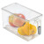 百露冰箱保鲜收纳盒食品级鸡蛋蔬菜水果专用保鲜盒加厚透明带沥水盒子 冰箱收纳盒5个装+5个沥水板