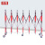 夜莺 不锈钢伸缩围栏拱门式安全移动护栏施工防护栏车间隔离栏幼儿园学校门口折叠栅栏 1.1米高*可伸2.5米