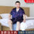 金芝斕（jinzhilan）大码冰丝睡衣男加肥加大码胖子肥佬冰丝短袖冰丝家居服套装300斤 宝蓝相机 4XL(建议220-260斤)