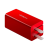 联想ThinkPlus USB-C 65W口红电源适配器笔记本电脑手机平板type-c便携多功能电源 二代氮化镓GaN 折叠款 红色65W
