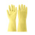 帮手仕H乳胶防滑防水防护洗碗保洁工作干活劳动手套劳保用品手套A1 黄色3双 M码 