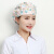 棉厨师帽女可调节厨房做饭防油烟餐厅工作帽防掉发卫生护士帽子 (七彩花卉)韩版