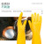 南洋牛筋乳胶手套工业耐酸碱橡胶天骄胶皮手套清洁打扫黄色加厚耐磨男女通用 10双 M码-中号