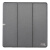 FSL 三开单控带荧光 i3B系列黑灰色86型暗装墙壁开关面板定制