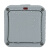 灰色户外防水盒一开二开10A室外明装防雨开关控制盒带指示灯 浅灰色