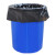 益美得 LJD1124 商用大号垃圾袋物业环卫平口塑料袋黑色 100*120cm（50只3.8丝）