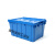 塑料周转箱带盖物流运输箱加厚物料箱框长方形斜插式收纳箱塑料箱 长宽高60*40*31厘米绿色 长宽高60*40*27厘米 新款小号 大号