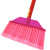兰诗（LAUTEE）SB-0318 环卫物业学校扫把笤帚 单个木柄塑料丝扫把 红直杆硬毛窄头扫把