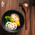 九土日式手工粗陶米饭碗汤面碗简约复古陶瓷加厚单个碗家用餐具可微波 窑变红 4个装
