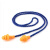 LISM硅胶防噪音睡眠用降噪声隔音耳塞 圣诞树型1270 游泳防水防护耳塞 橙色头+橙色线(独立包装) M