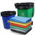 海斯迪克 HKY-87 商用彩色大号垃圾袋 分类袋 加厚塑料平口袋（100个）绿色90*110cm