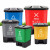 兰诗（LAUTEE）HX-30 脚踏分类垃圾桶  物业办公室带盖单格垃圾桶 30L红色-有害垃圾