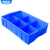 豫恒玖塑料周转箱分隔式零件盒仓储五金配件箱螺丝收纳盒固定分格箱蓝色六格570*420*150mm
