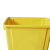 沸耐笙 G-0240 黄色无图案长方形垃圾桶 20L无盖 1个