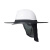 海斯迪克 gnjz-274 户外工地防晒帽 遮阳帽 遮阳板遮阳帽防安全帽遮阳挡（不含安全帽）橙色