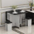 酷林KULIN折叠餐桌 家用黑色桌面带储物柜可移动 小户型餐桌椅可伸缩饭桌