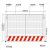 工地基坑护栏网道路工程施工警示围栏建筑定型化临边防护栏杆栅栏 1.2高2米宽/3.6KG/黑黄/网格