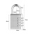 4位锌合金密码锁 健身房机械柜商超柜子锁 大门防盗锁密码挂锁 1 反光密码款