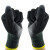 海斯迪克 HK-784 黑色涂掌手套 浸胶涂胶手套 pu涂层尼龙13针涤纶防滑防护手套  M码