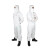 3M 4545防护服防尘防液体喷溅工业实验室液体喷涂农药白色带帽连体服XL码 1件套