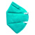 cm朝美 n95口罩 3D立体防护 防飞沫过滤细菌大于95%成人口罩  Y3-E型 绿色 独立包装 （1盒10只）