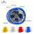 安力 安全帽工地建筑工程电力国标ABS领导监理安全头盔透气免费印字 不透气玻璃钢1402蓝色