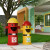 庄太太【咖色小号88cm】垃圾桶幼儿园卡通分类垃圾桶消防主题公园户外垃圾箱