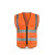 曼睩 多口袋网布橙色XL 反光背心施工安全反光马甲环卫工反光背心ML013