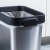 欧润哲 垃圾桶 8L长方形不锈钢压圈无盖 办公室废纸桶客厅卧室商用垃圾篓卫生间纸篓
