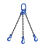 品尔优/PPU 三腿100级链条成套索具（眼型滑钩）UCG3-08  0~45° 载荷5.3t 蓝色 UCG3-08-7m 30 