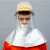 劳卫士 隔热披肩面屏 带安全帽铝箔耐高温 抗辐射热1000度防护面罩 LWS-022-C