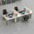 映薇简约现代职员办公桌椅组合4双6人位办公室员工财务电脑桌卡座工位 一体化线盒